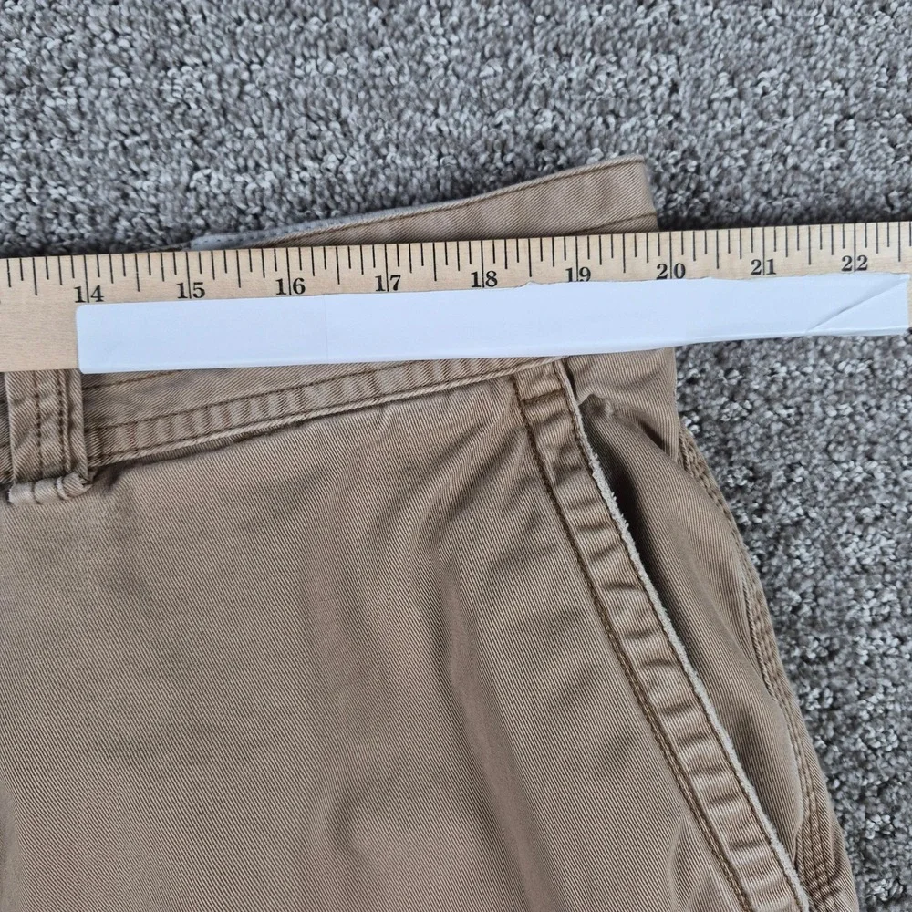 Vintage Polo Ralph Lauren Cargo Shorts Mens 42T Khaki Gellar Canvas Heavy Cotton